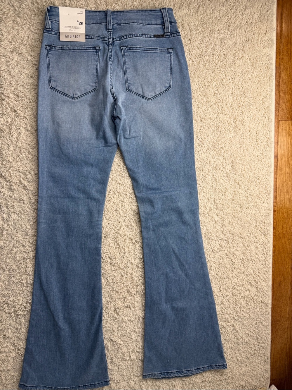 KanCan Sz 5 Light Blue Mid Rise Flare Jeans NWT - Picture 2 of 8